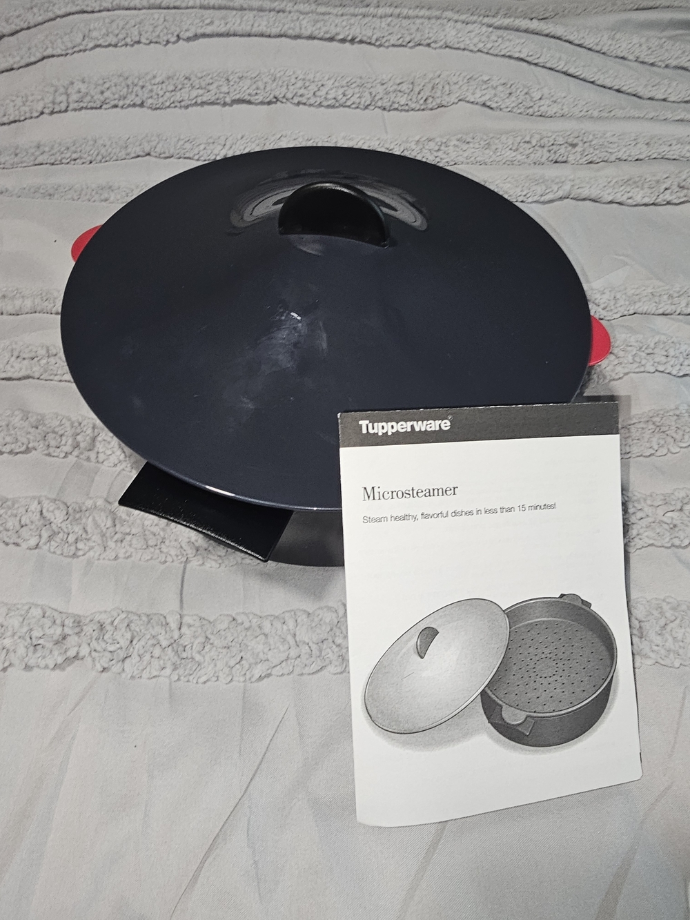 Tupperware Microsteamer - Black and Red - Vintage